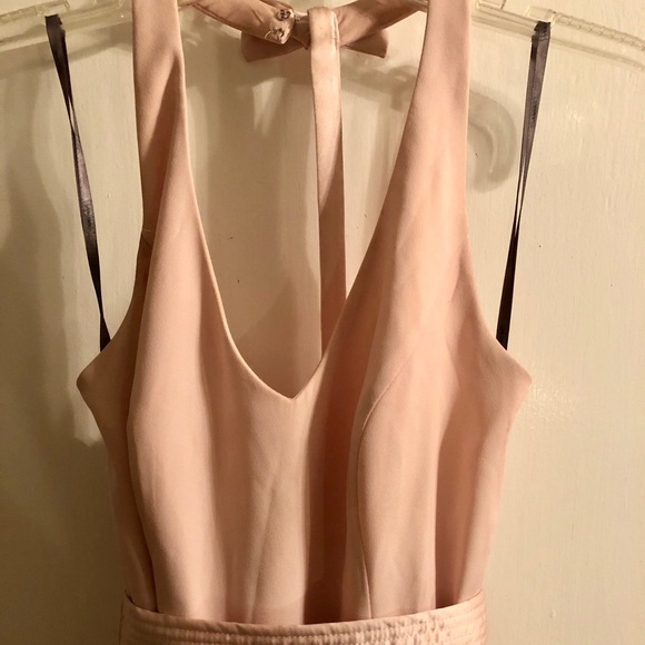 Blush Vera Wang Charmeuse Bridesmaid Dress - Picture 2 of 5